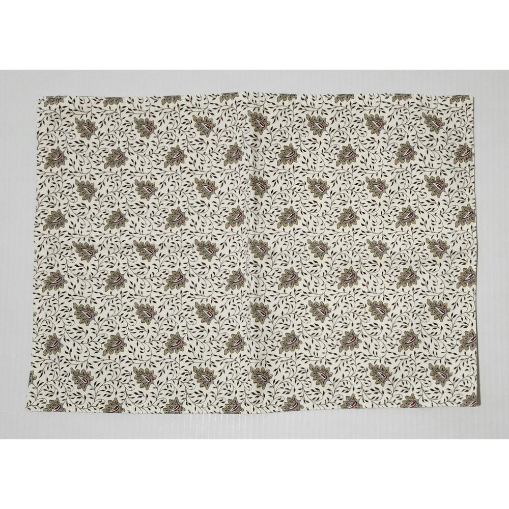 Williams Sonoma Table Runner 104" 6 Placemats Floral Paisley Cotton 7pc Set - Picture 4 of 7